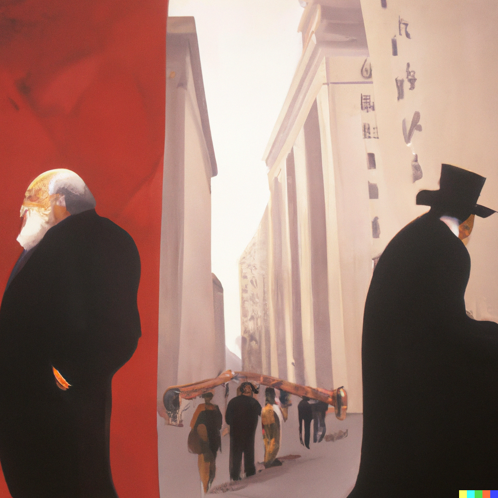 DALL-E Karl Marx a Wall Street